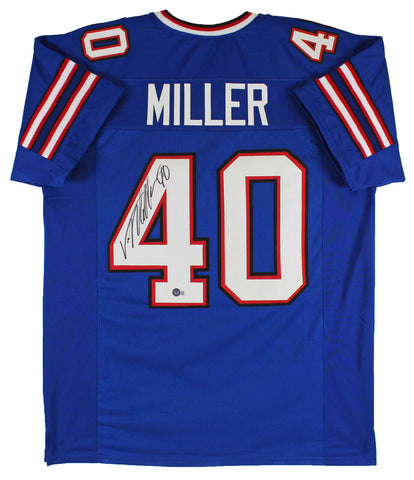 Von Miller Authentic Signed Blue Pro Style Jersey Autographed BAS Witnessed