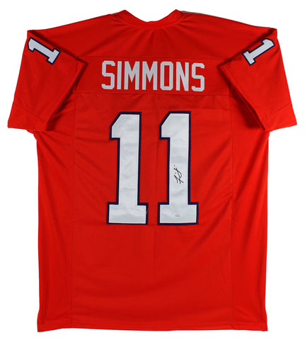 Clemson Isaiah Simmons Authentic Signed Orange Pro Style Jersey JSA Witness