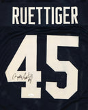 Rudy Ruettiger Autographed Navy Blue College Style Jersey- JSA Witnessed Auth