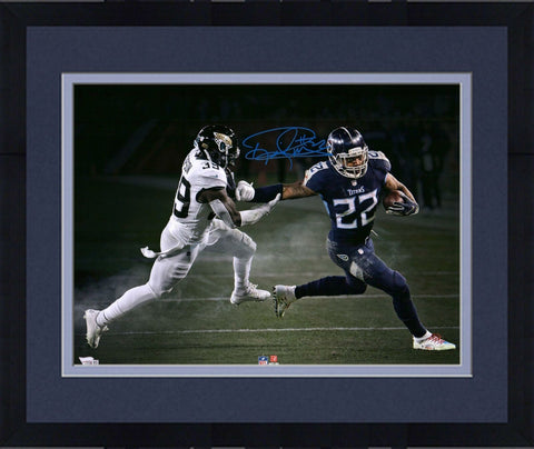Framed Derrick Henry Tennessee Titans Signed 16" x 20" Record Breaking Photo