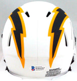 Joey Bosa Autographed LA Chargers Lunar Speed Mini Helmet- Beckett W *Black