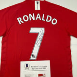 Autographed/Signed Cristiano Ronaldo Manchester United 2008 Jersey BAS COA/LOA