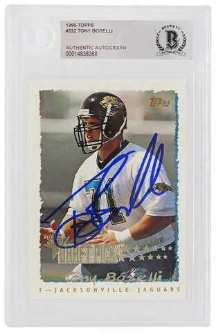 Tony Boselli autographed Jaguars 1995 Topps Rookie Card #222 -(Beckett)