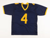 Leddie Brown Signed West Virginia Mountaineers Jersey (TSE COA) L A Chargers R.B