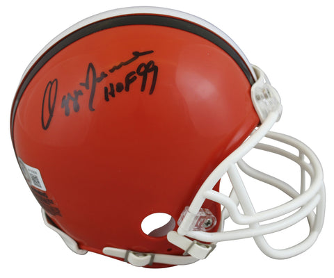 Browns Ozzie Newsome "HOF 99" Authentic Signed 75-05 TB Rep Mini Helmet BAS Wit