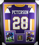 ADRIAN PETERSON (Vikings purp TOWER) Signed Autographed Framed Jersey Beckett