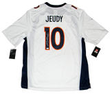 JERRY JEUDY AUTOGRAPHED SIGNED DENVER BRONCOS #10 WHITE NIKE JERSEY BECKETT