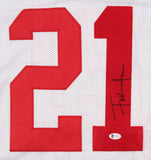 Frank Gore Signed San Francisco 49ers White Jersey (Beckett COA) 5xPro Bowl R.B