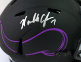 Randall Cunningham Autographed Vikings Eclipse Speed Mini Helmet- BA W Holo