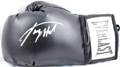 Larry Holmes Autographed Everlast Black Boxing Glove-Beckett W Hologram *Silver
