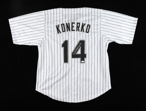 Paul Konerko Chicago White Sox Signed Pinstriped Home Jersey (JSA COA) 1B / DH