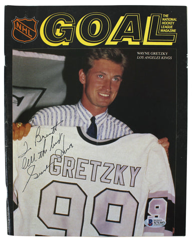 Gordie Howe "All The Best" Authentic Signed NHL Goal Magazine BAS #X71307