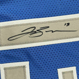 FRAMED Autographed/Signed JALEN BRUNSON 33x42 Dallas Light Blue Jersey JSA COA