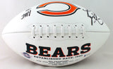 Jimbo Covert Signed Chicago Bears Logo Football w/HOF - Beckett W Auth *Black