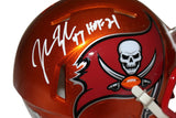 John Lynch Autographed Tampa Bay Buccaneers Flash Mini Helmet HOF BAS 37034