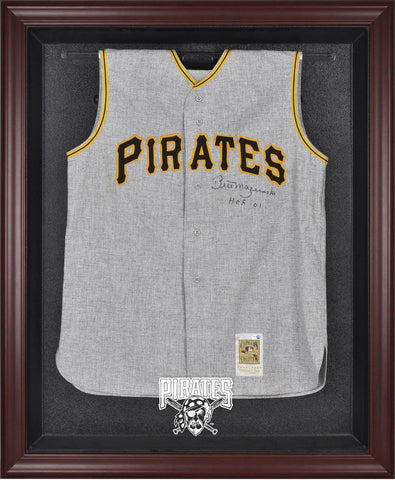 Pittsburgh Pirates Mahogany Framed Logo Jersey Display Case