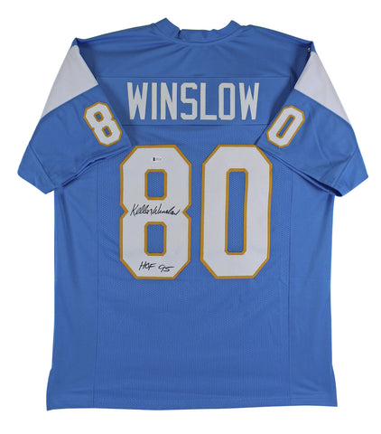 Kellen Winslow HOF 95 Authentic Signed Powder Blue Pro Style Jersey BAS Witness
