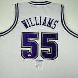 Autographed/Signed JASON WILLIAMS Sacramento White Basketball Jersey PSA/DNA COA