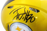 TJ Watt Autographed Pittsburgh Steelers Authentic Flash Speed Helmet BAS 34595