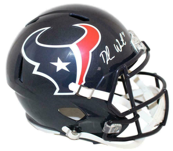 Deshaun Watson Autographed Houston Texans Speed Replica Helmet JSA 22317
