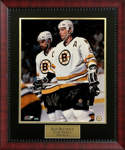 Ray Bourque & Cam Neely Dual Signed Autographed Photo Custom Framed to 20x24 NEP