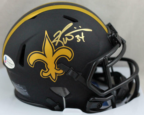 Ricky Williams Signed New Orleans Saints Eclipse Mini Helmet - Beckett W Auth