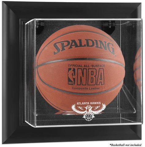 Atlanta Hawks Black Framed Wall-Mountable Basketball Display Case