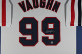 CHARLIE SHEEN (Ricky Vaughn wh TOWER) Signed Autographed Framed Jersey Beckett