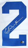 Eric Dickerson Autographed White Pro Style Jersey w/3 Insc.-Beckett W Hologram