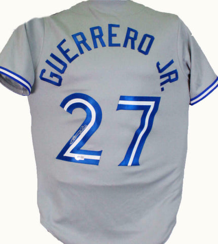 Vladimir Guerrero Jr. Autographed Toronto Blue Jays Majestic Grey JSY-BAW Holo