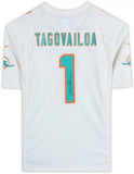 Frmd Tua Tagovailoa Miami Dolphins Signed White Nike Game Jersey - Black Ink
