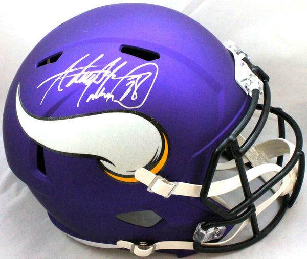 Adrian Peterson Autographed Minnesota Vikings F/S Speed Helmet- Beckett W Holo