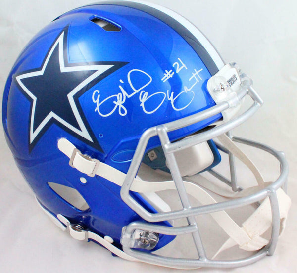 Ezekiel Elliott Signed Cowboys F/S Flash Speed Authentic Helmet-Beckett W Holo