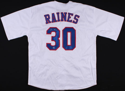 Tim Raines Signed Montreal Expos Jersey (Leaf COA) 7x All-Star (1981-1987) O.F.