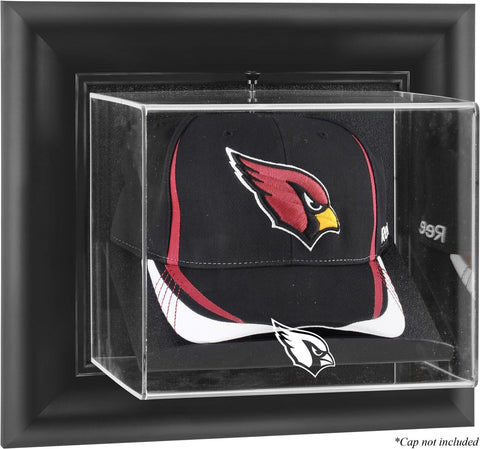 Arizona Cardinals Black Framed Wall-Mountable Cap Logo Display Case