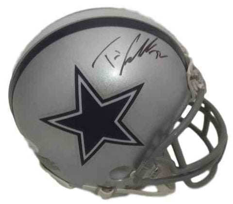 Travis Frederick Autographed/Signed Dallas Cowboys Mini Helmet JSA 14608