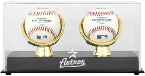 Astros Gold Glove Double Baseball Logo Display Case - Fanatics