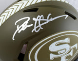 Deion Sanders Signed 49ers F/S Salute to Service Speed Authentic Helmet-BeckettW