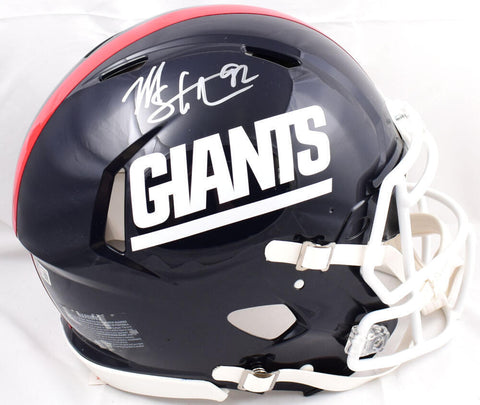Michael Strahan Signed Giants F/S 81-99 Speed Authentic Helmet-Beckett W Holo