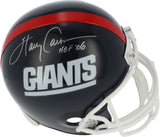 Harry Carson NY Giants Signed Throwback Logo Replica Helmet & "HOF 06" Insc