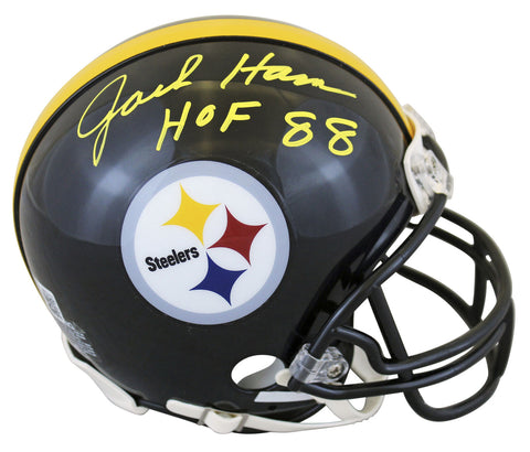 Steelers Jack Ham "HOF 88" Authentic Signed Black Rep Mini Helmet BAS Witnessed