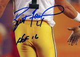 Brett Favre Signed Green Bay Packers 8x10 Photo - With Urlacher w- "HOF 16" Insc