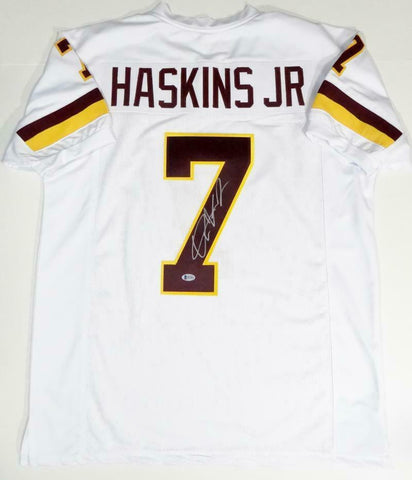 Dwayne Haskins Autographed White Pro Style Jersey - Beckett Auth *7