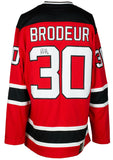 Martin Brodeur Signed Red Fanatics New Jersey Devils Vintage Hockey Jersey JSA