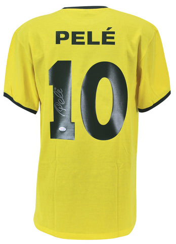 Pele Authentic Signed Brazil Jersey Autographed in Silver PSA/DNA ITP