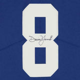 Framed Daniel Jones New York Giants Autographed Blue Nike Limited Jersey