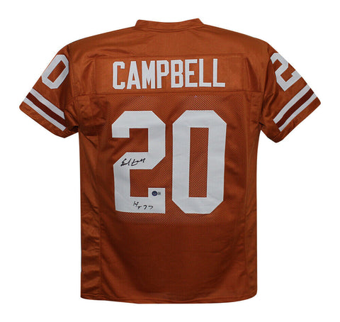 Earl Campbell Autographed College Style Orange XL Jersey HT Beckett 35505
