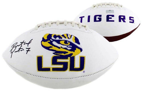 Patrick Peterson Autographed/Signed LSU Tigers NCAA Embroidered White Football