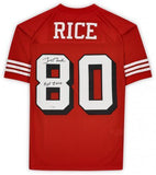 FRMD Jerry Rice 49ers Signed 1994 Mitchell & Ness Replica Jersey "HOF 2010" Insc