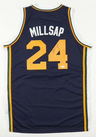 Paul Millsap Signed Utah Jazz Jersey (JSA COA) 2006 2nd Round Pick Power Forward